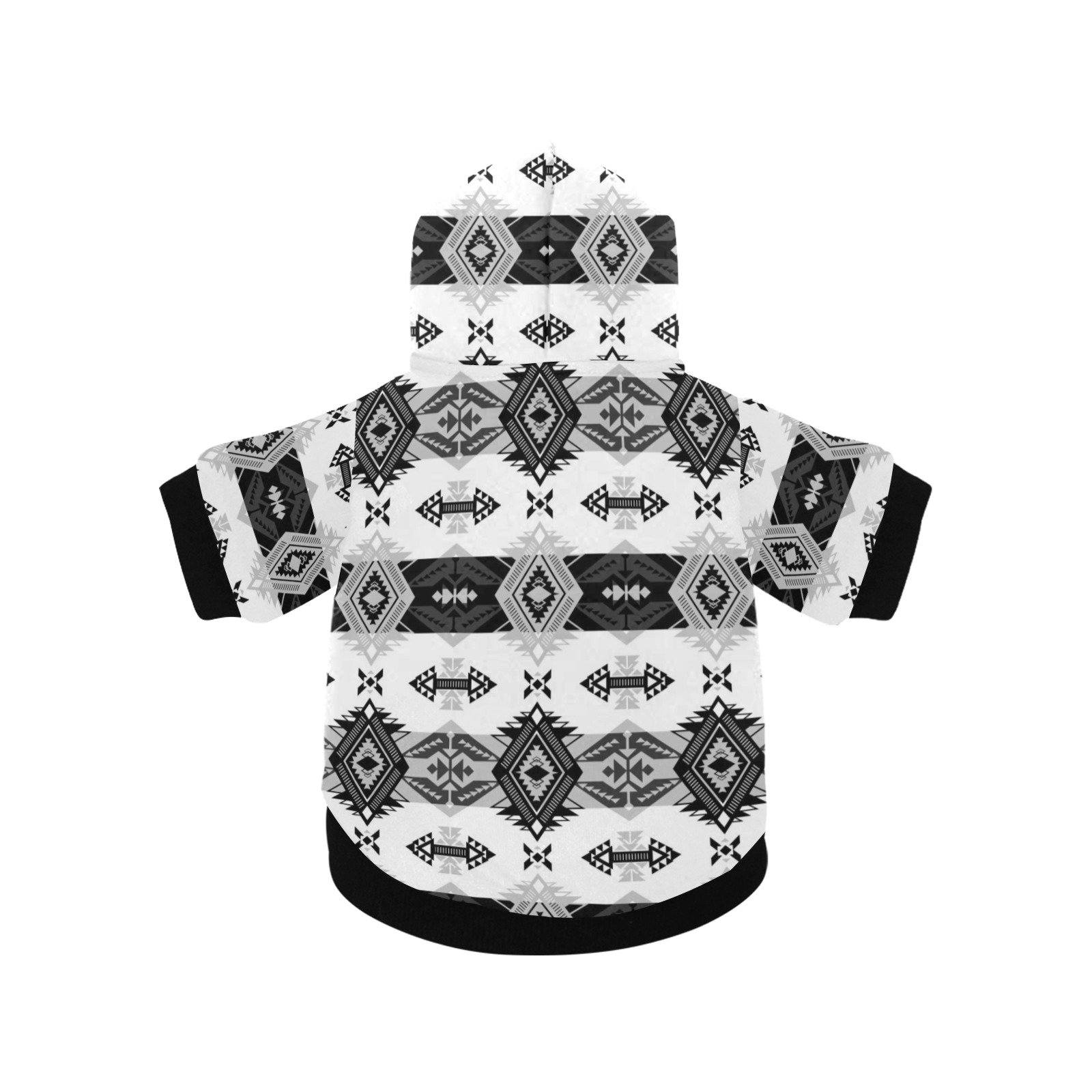 Sovereign Nation Black and White Pet Dog Hoodie Pet Dog Hoodie e-joyer