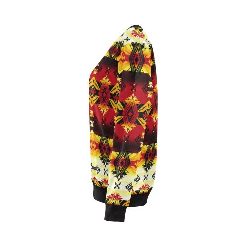 Sovereign Nation Fire All Over Print Crewneck Sweatshirt for Women (Model H18) Crewneck Sweatshirt for Women (H18) e-joyer