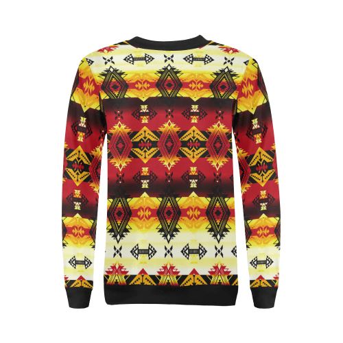 Sovereign Nation Fire All Over Print Crewneck Sweatshirt for Women (Model H18) Crewneck Sweatshirt for Women (H18) e-joyer