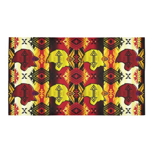 Sovereign Nation Fire with Wolf Bath Rug 16''x 28'' Bath Rug 16''x 28'' e-joyer