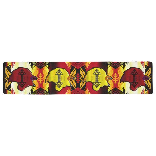 Sovereign Nation Fire with Wolf Table Runner 16x72 inch Table Runner 16x72 inch e-joyer