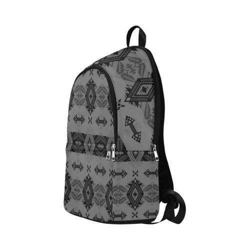 Sovereign Nation Gray Fabric Backpack for Adult (Model 1659) Casual Backpack for Adult (1659) e-joyer