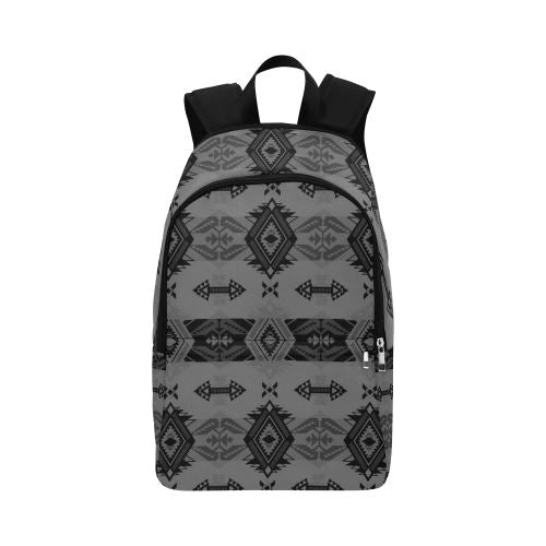Sovereign Nation Gray Fabric Backpack for Adult (Model 1659) Casual Backpack for Adult (1659) e-joyer