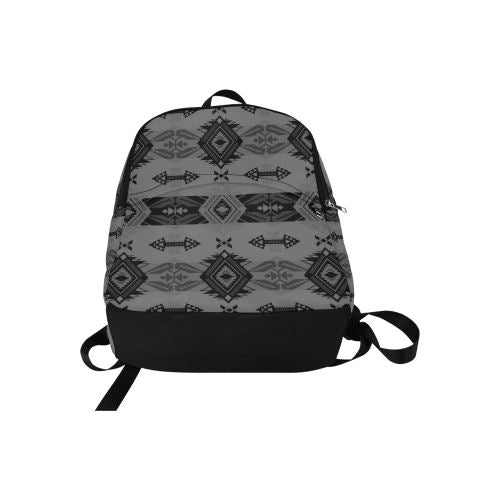 Sovereign Nation Gray Fabric Backpack for Adult (Model 1659) Casual Backpack for Adult (1659) e-joyer