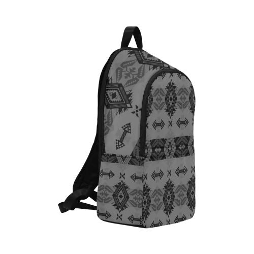Sovereign Nation Gray Fabric Backpack for Adult (Model 1659) Casual Backpack for Adult (1659) e-joyer
