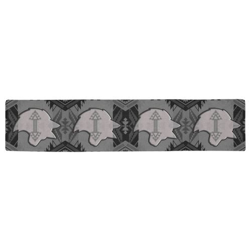 Sovereign Nation Gray with Wolf Table Runner 16x72 inch Table Runner 16x72 inch e-joyer