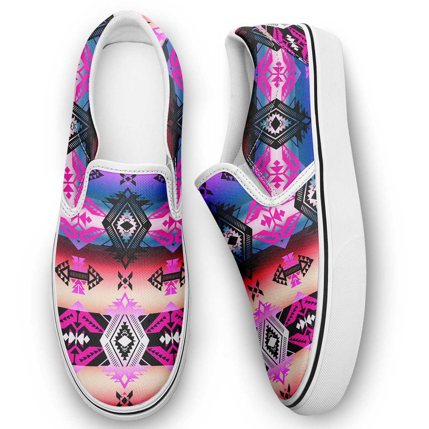 Sovereign Nation Skies Otoyimm Kid's Canvas Slip On Shoes otoyimm Herman