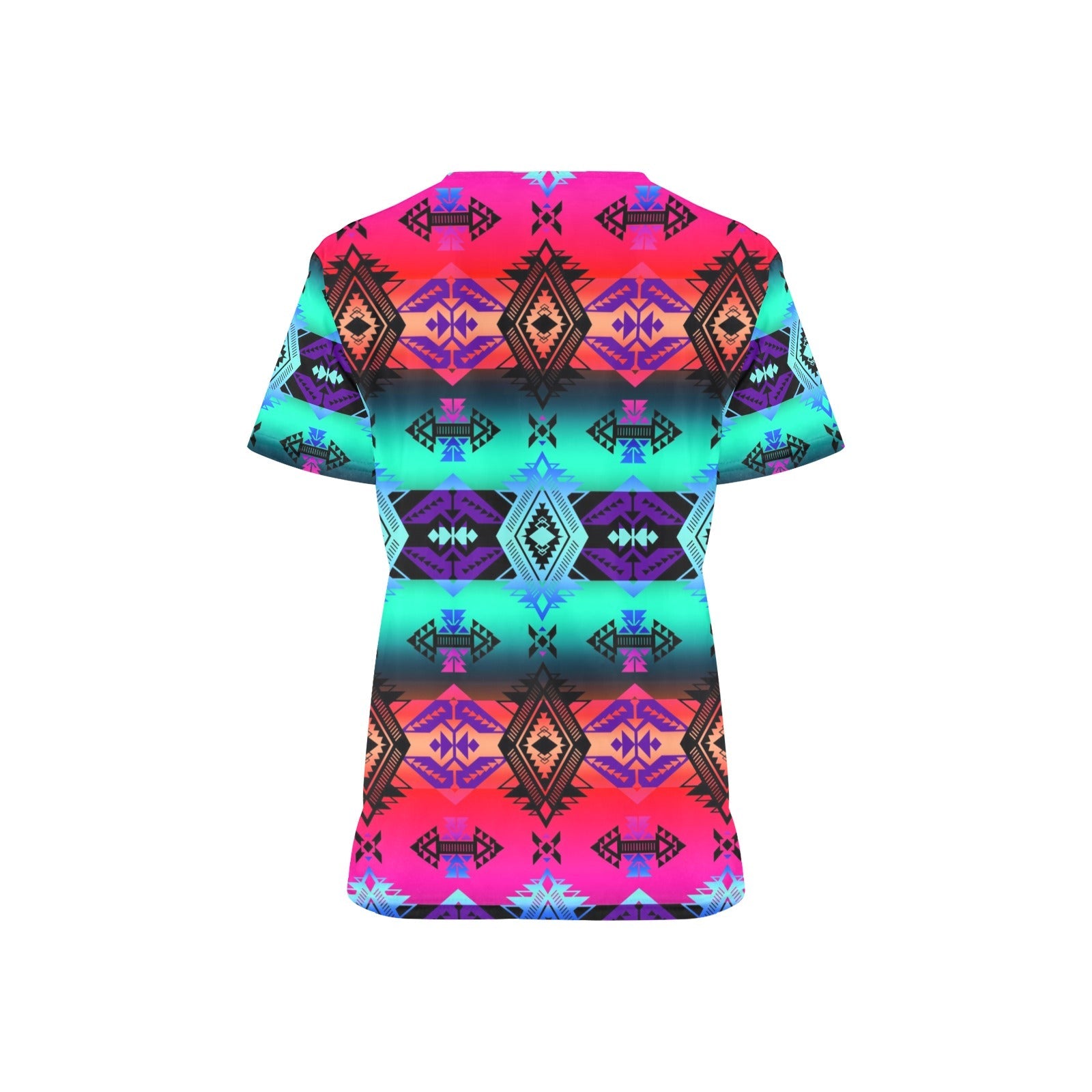 Sovereign Nation Sunrise All Over Print Scrub Top Scrub Top e-joyer
