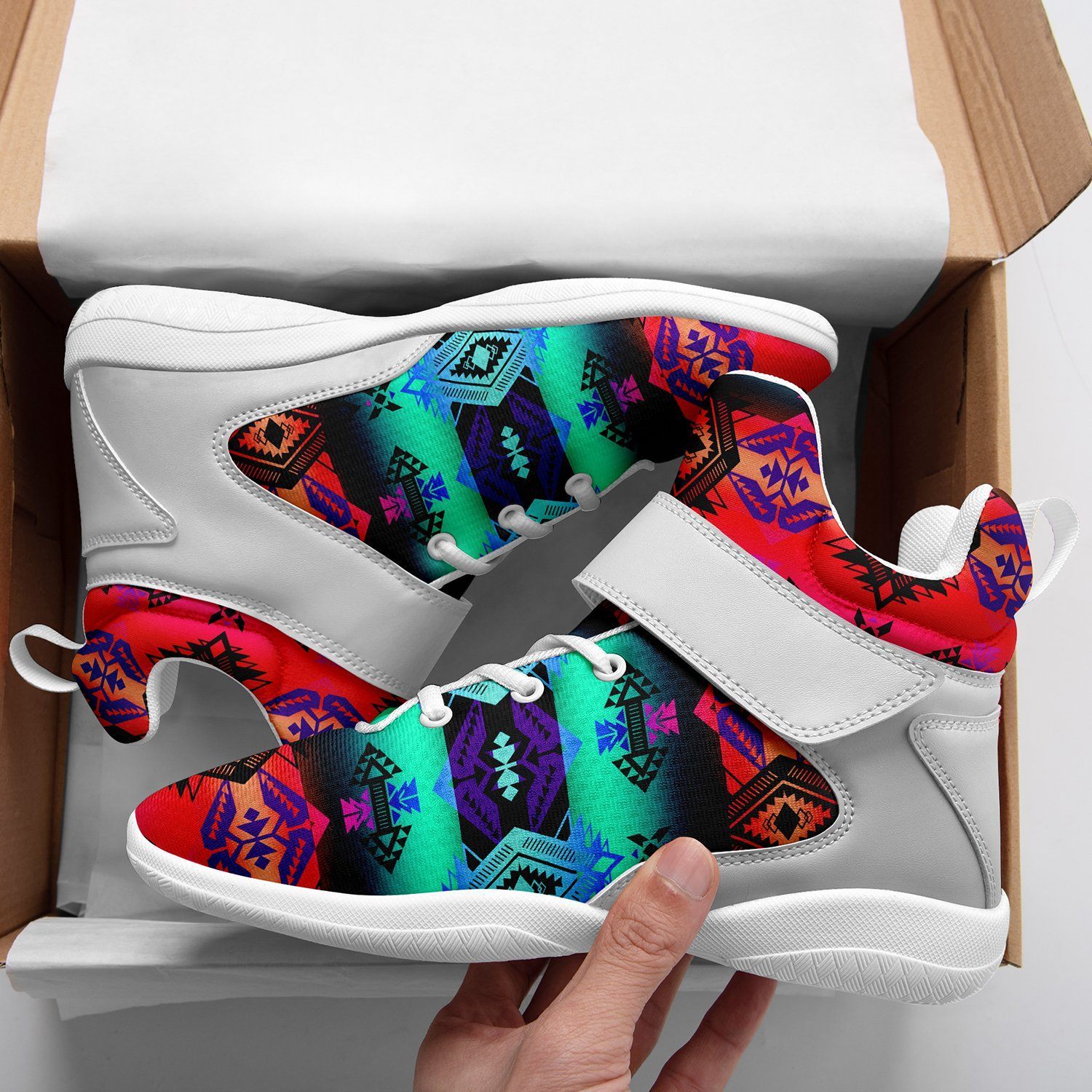 Sovereign Nation Sunrise Ipottaa Basketball / Sport High Top Shoes - White Sole 49 Dzine