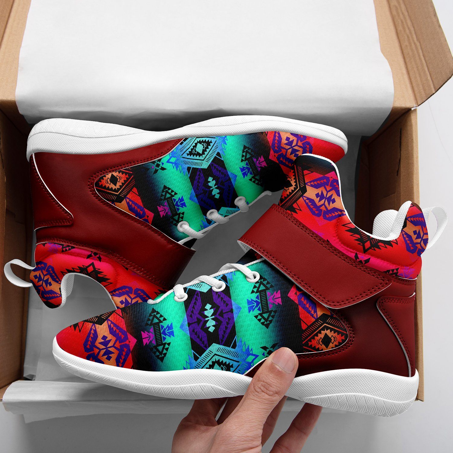Sovereign Nation Sunrise Ipottaa Basketball / Sport High Top Shoes - White Sole 49 Dzine