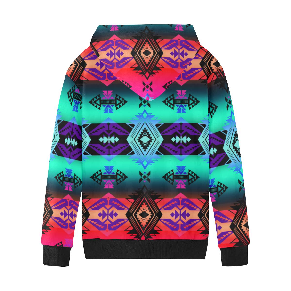 Sovereign Nation Sunrise Kids' All Over Print Hoodie (Model H38) Kids' AOP Hoodie (H38) e-joyer