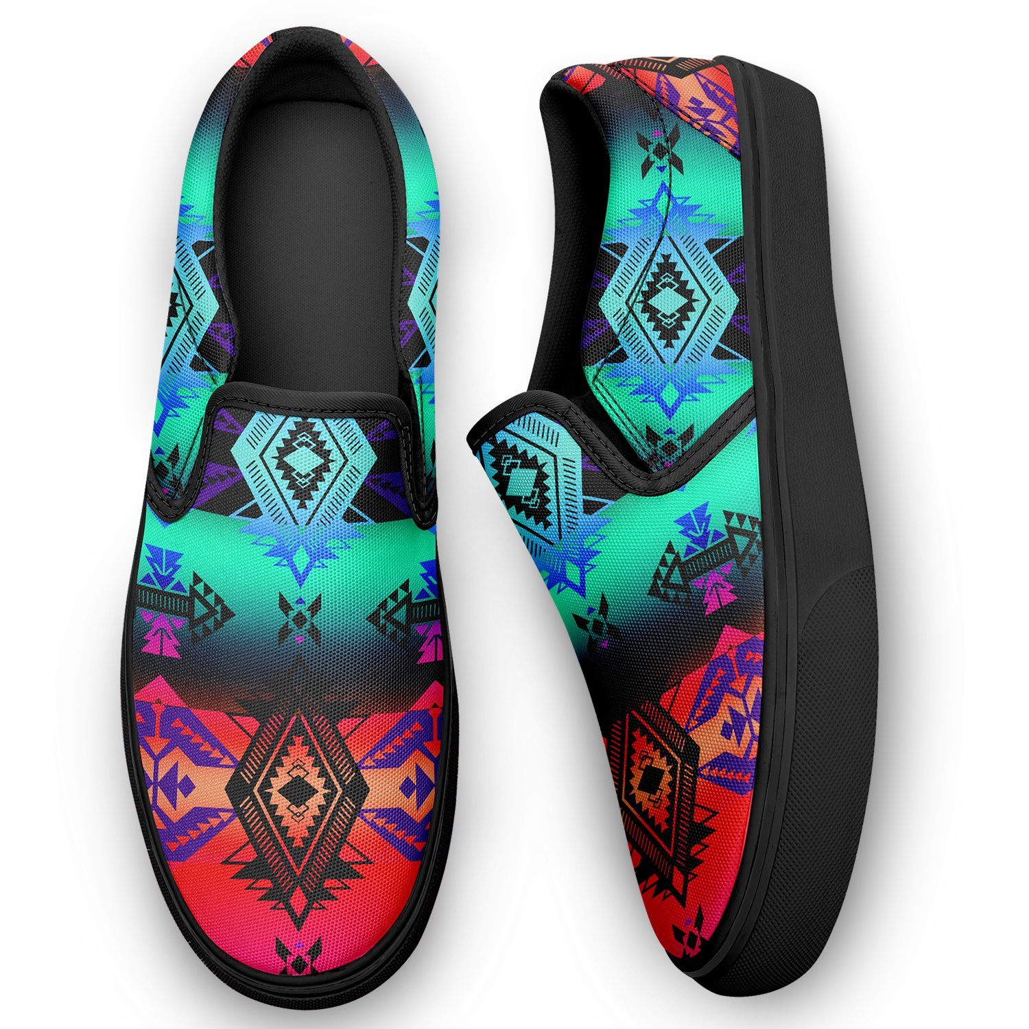 Sovereign Nation Sunrise Otoyimm Canvas Slip On Shoes 49 Dzine