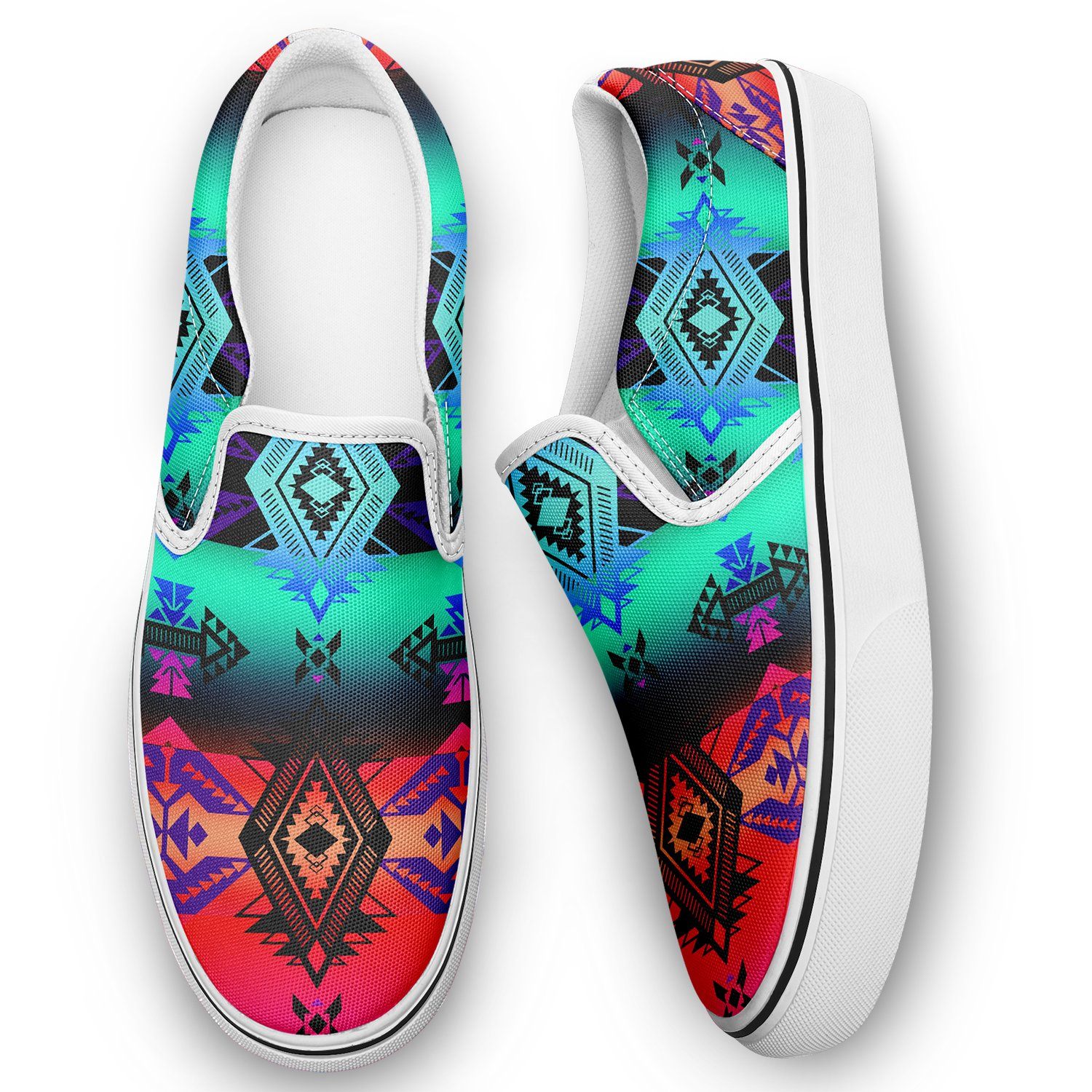 Sovereign Nation Sunrise Otoyimm Canvas Slip On Shoes 49 Dzine