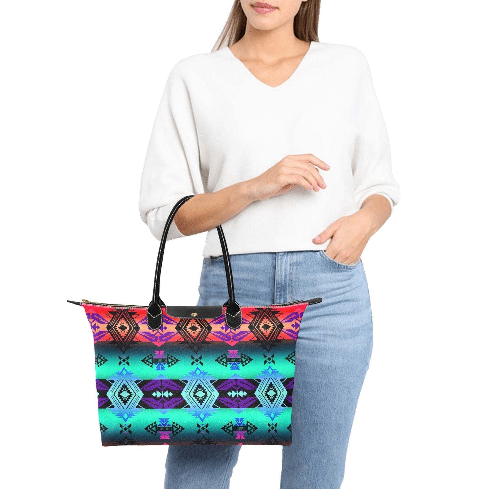 Sovereign Nation Sunrise Single-Shoulder Lady Handbag (Model 1714) bag e-joyer