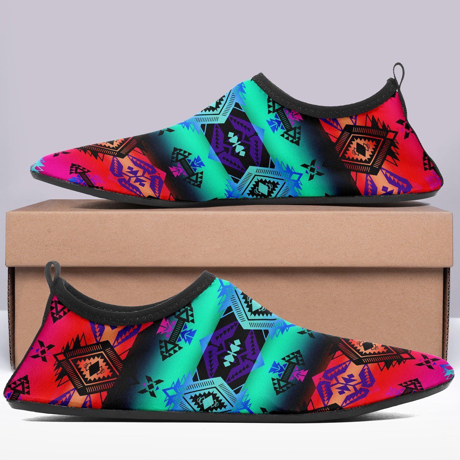 Sovereign Nation Sunrise Sockamoccs Kid's Slip On Shoes 49 Dzine