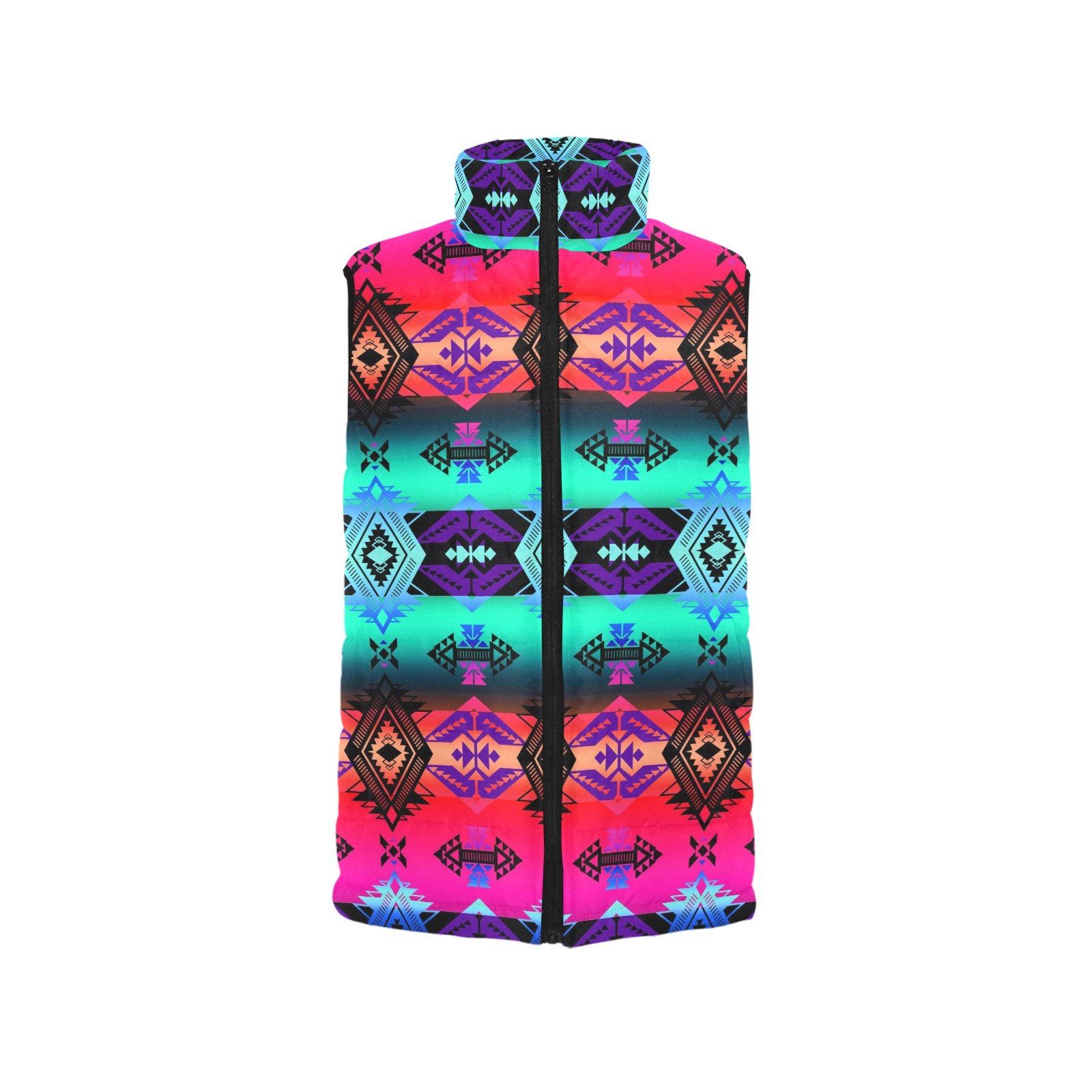 Sovereign Nation Sunrise Women's Padded Vest Jacket (Model H44) Women's Padded Vest Jacket (H44) e-joyer