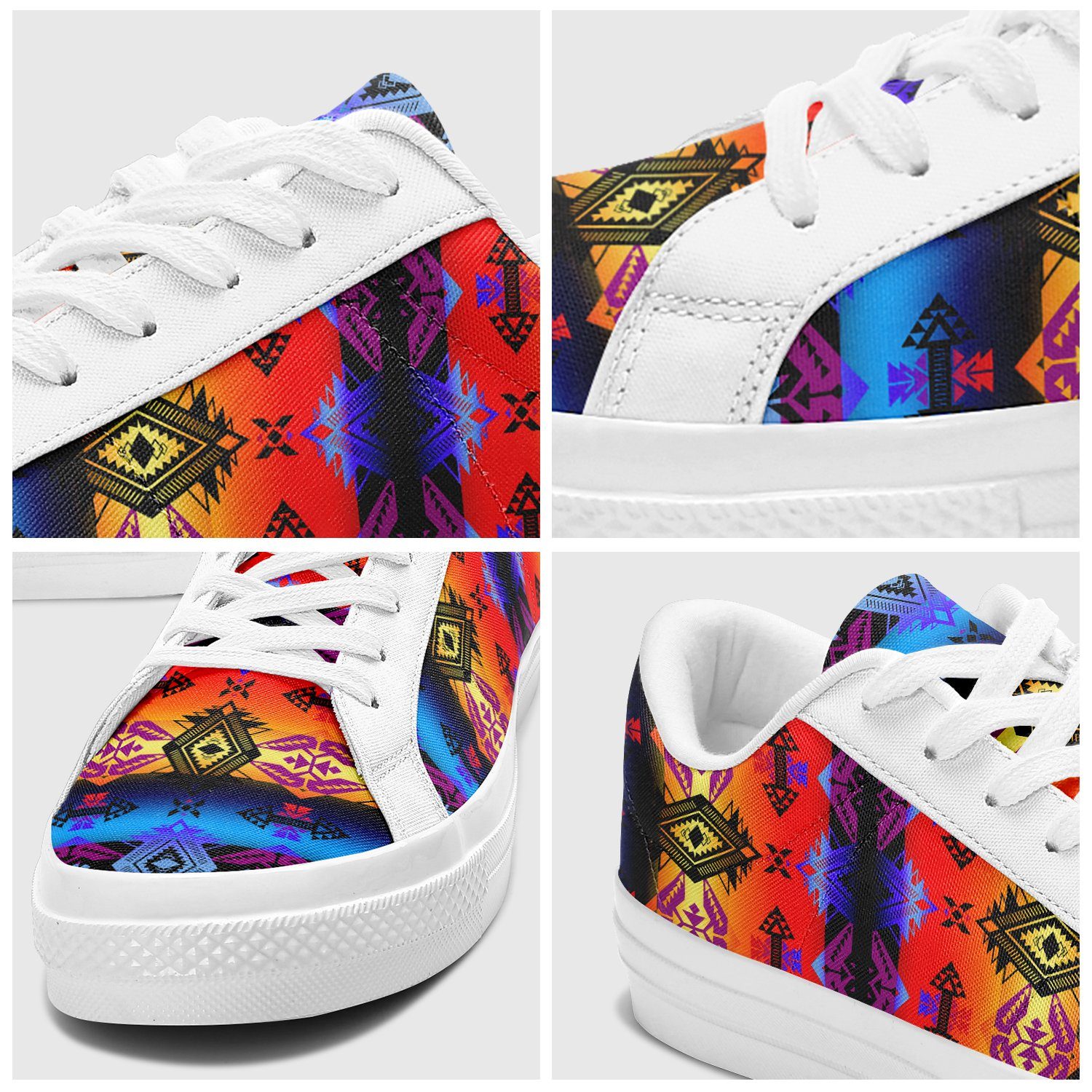 Sovereign Nation Sunset Aapisi Low Top Canvas Shoes White Sole 49 Dzine