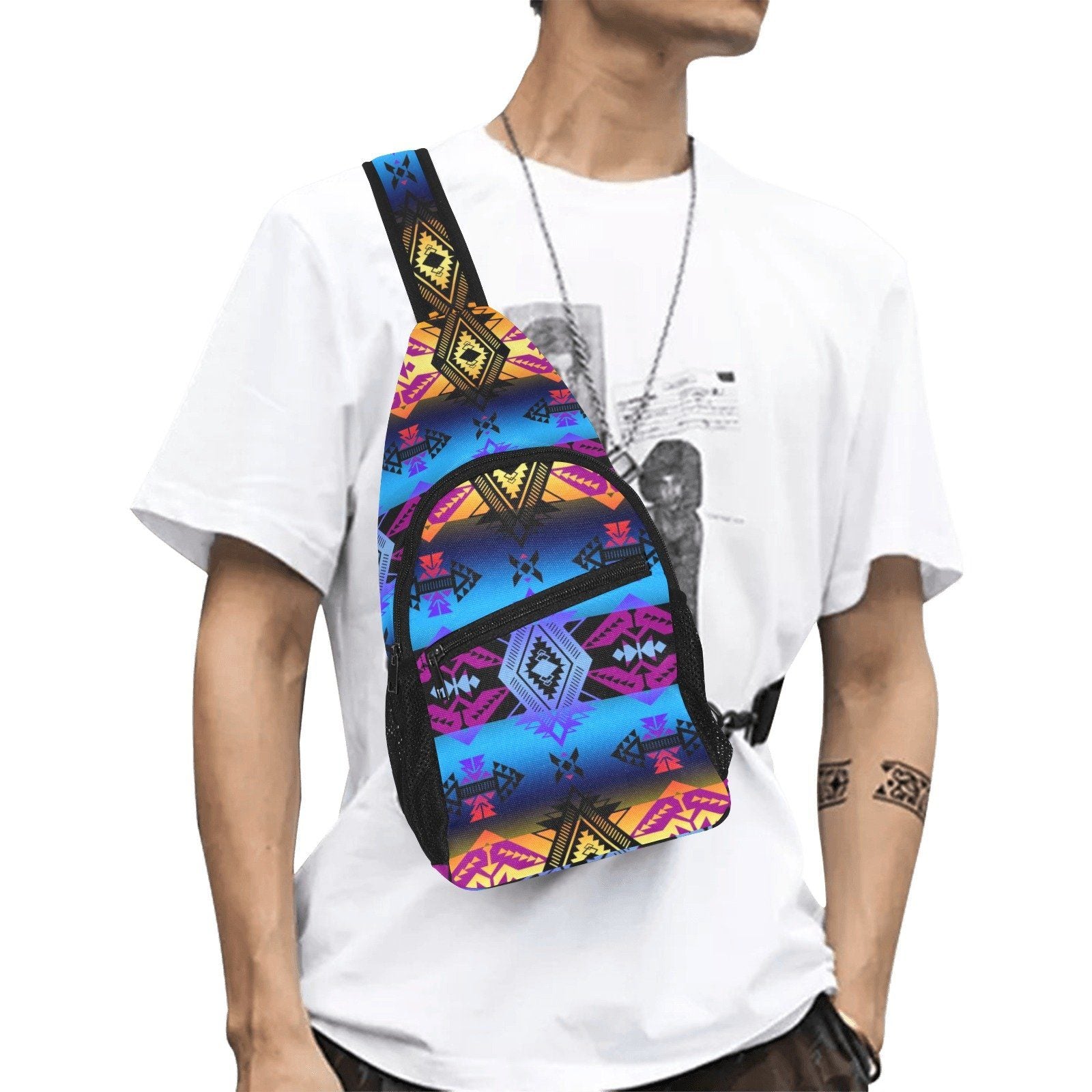 Sovereign Nation Sunset All Over Print Chest Bag (Model 1719) All Over Print Chest Bag (1719) e-joyer