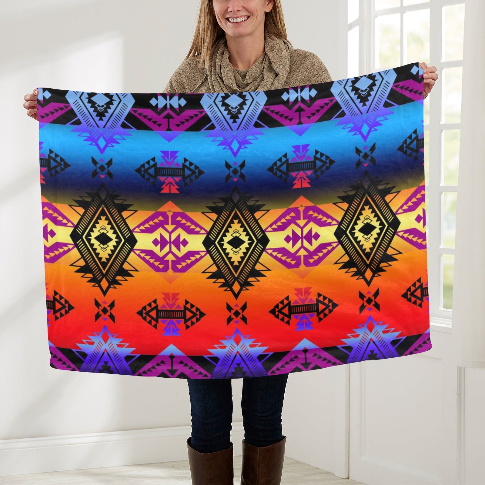 Sovereign Nation Sunset Baby Blanket 30"x40" Baby Blanket 30"x40" e-joyer
