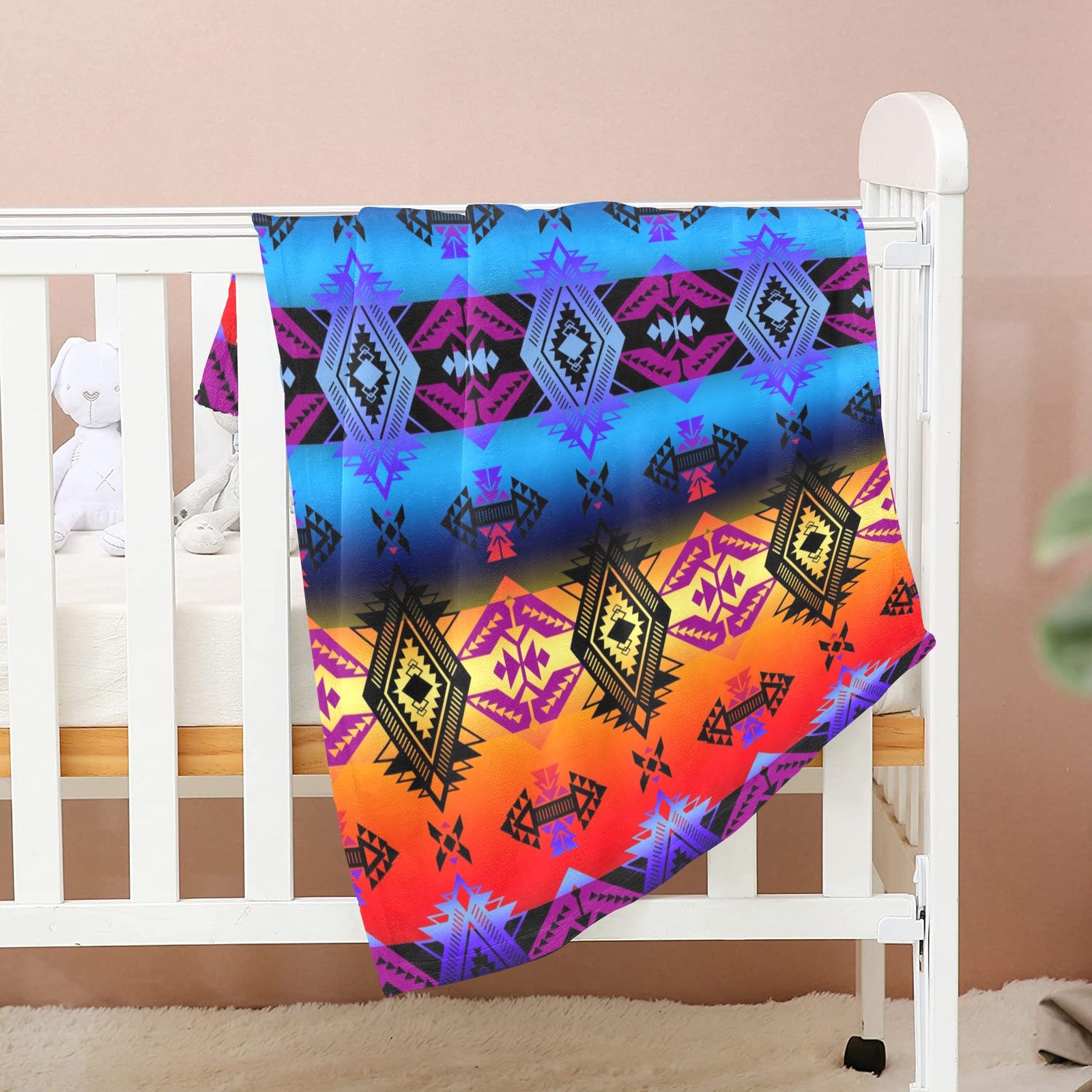 Sovereign Nation Sunset Baby Blanket 30"x40" Baby Blanket 30"x40" e-joyer