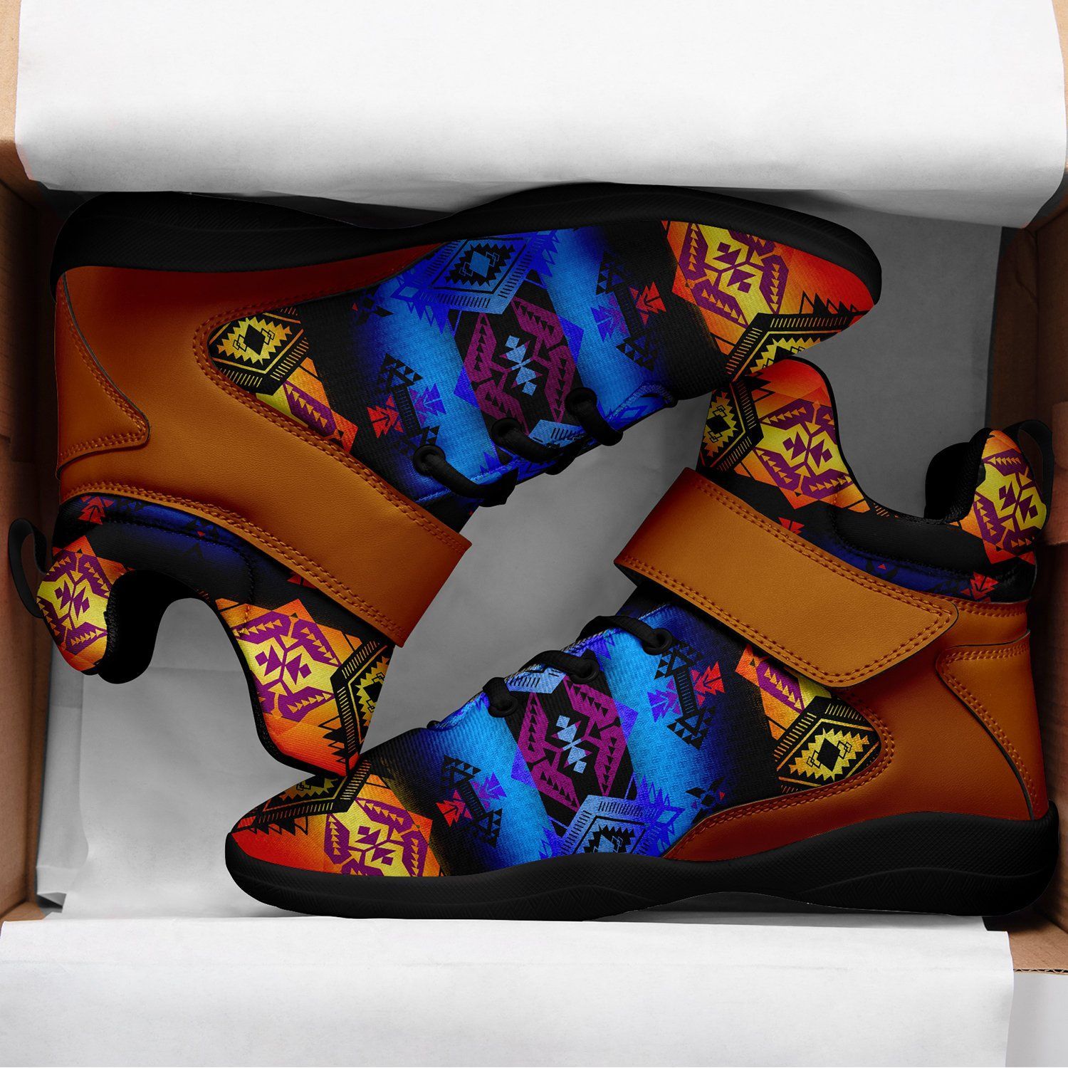 Sovereign Nation Sunset Ipottaa Basketball / Sport High Top Shoes - Black Sole 49 Dzine