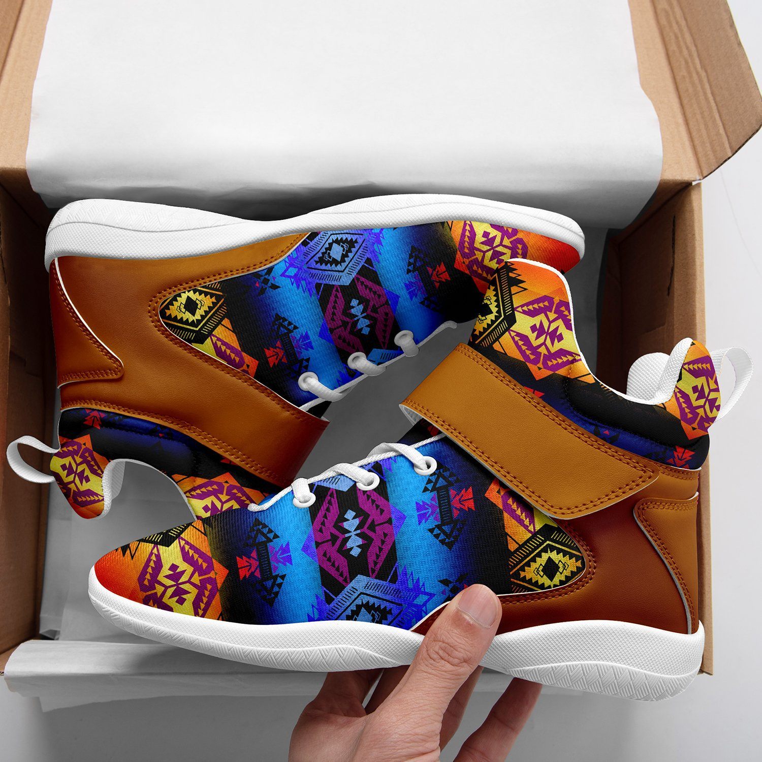 Sovereign Nation Sunset Ipottaa Basketball / Sport High Top Shoes - White Sole 49 Dzine