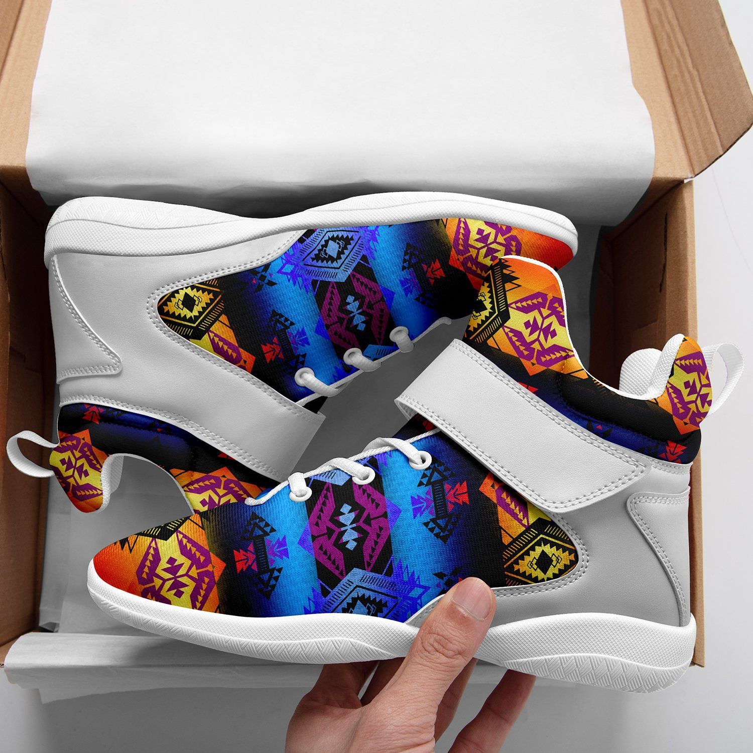 Sovereign Nation Sunset Ipottaa Basketball / Sport High Top Shoes - White Sole 49 Dzine