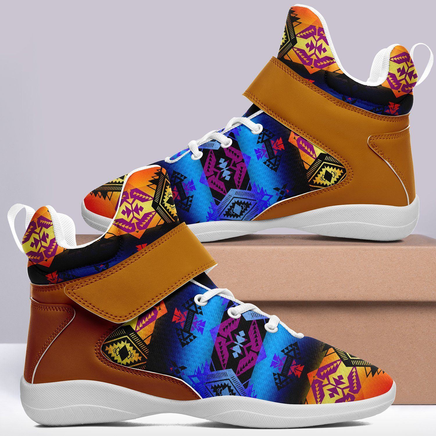 Sovereign Nation Sunset Ipottaa Basketball / Sport High Top Shoes - White Sole 49 Dzine