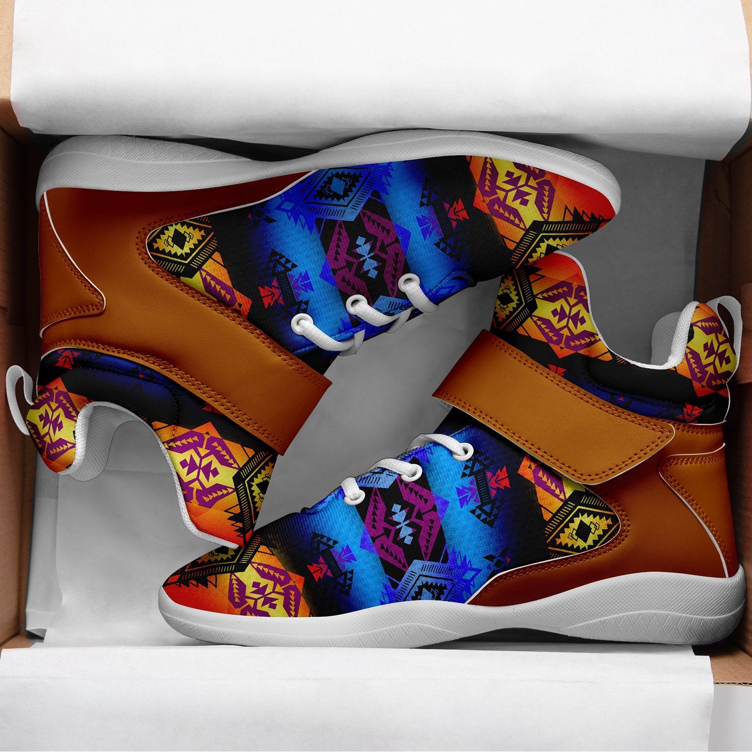 Sovereign Nation Sunset Ipottaa Basketball / Sport High Top Shoes - White Sole 49 Dzine