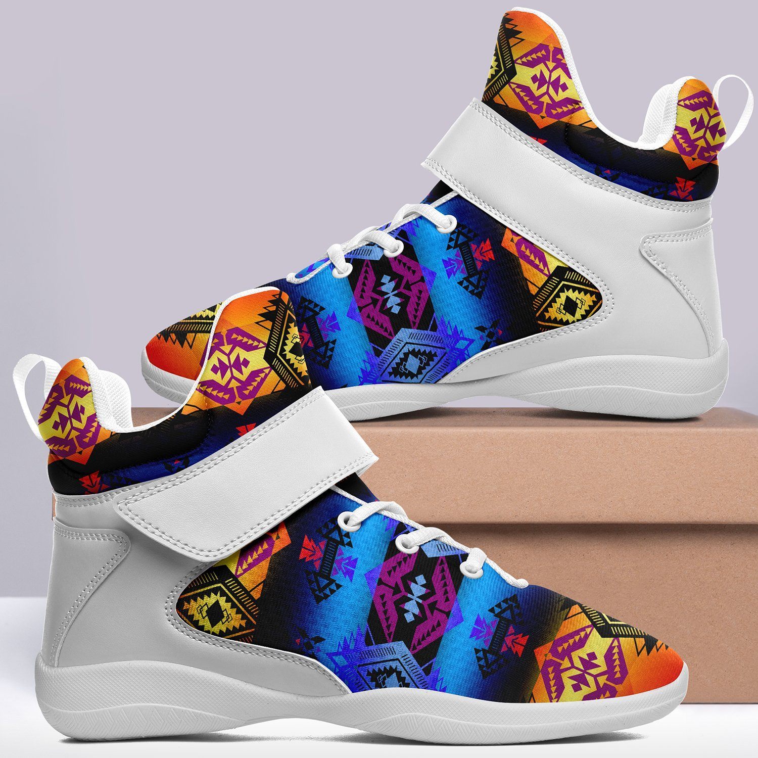 Sovereign Nation Sunset Ipottaa Basketball / Sport High Top Shoes - White Sole 49 Dzine