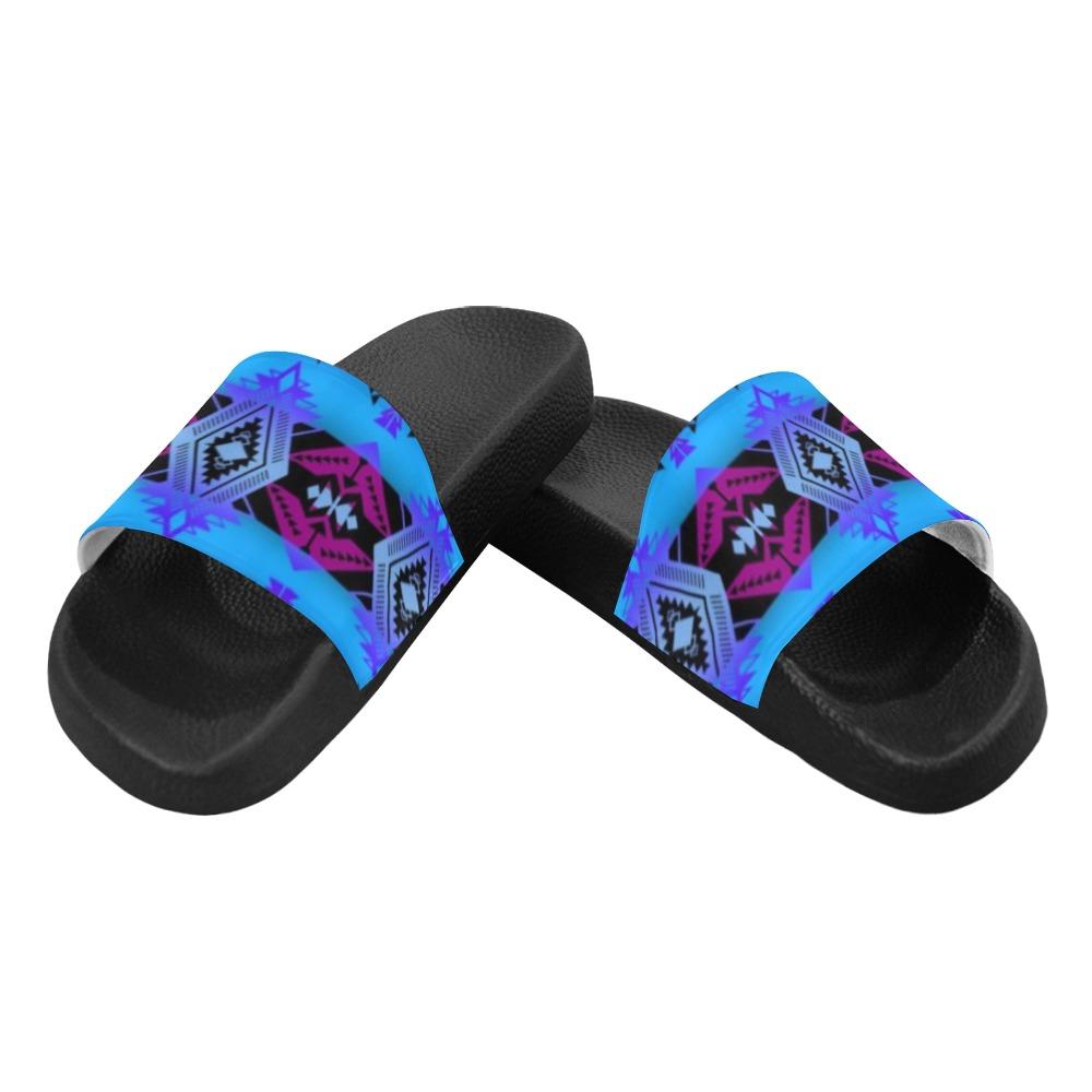 Sovereign Nation Sunset Men's Slide Sandals (Model 057) Men's Slide Sandals (057) e-joyer