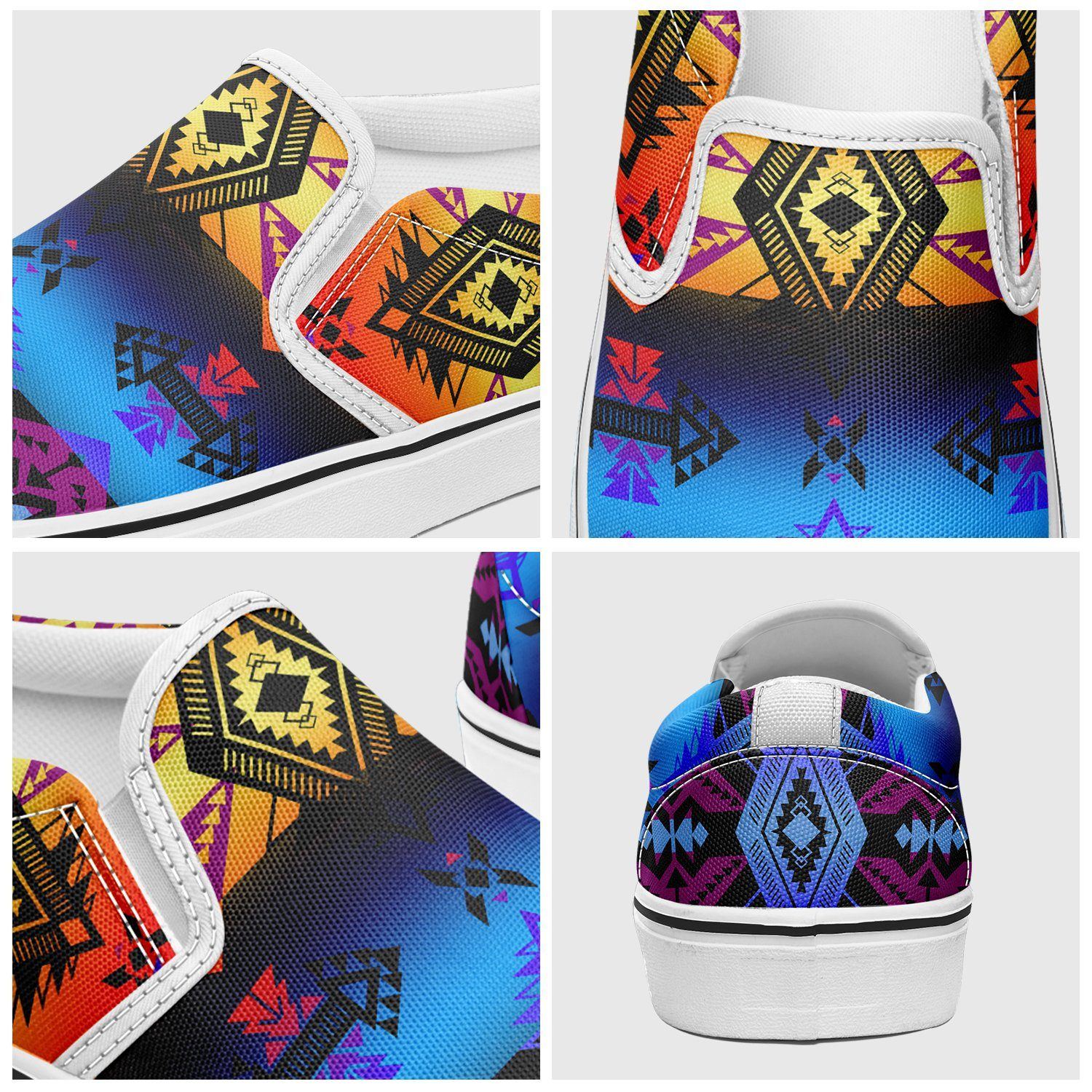 Sovereign Nation Sunset Otoyimm Kid's Canvas Slip On Shoes 49 Dzine