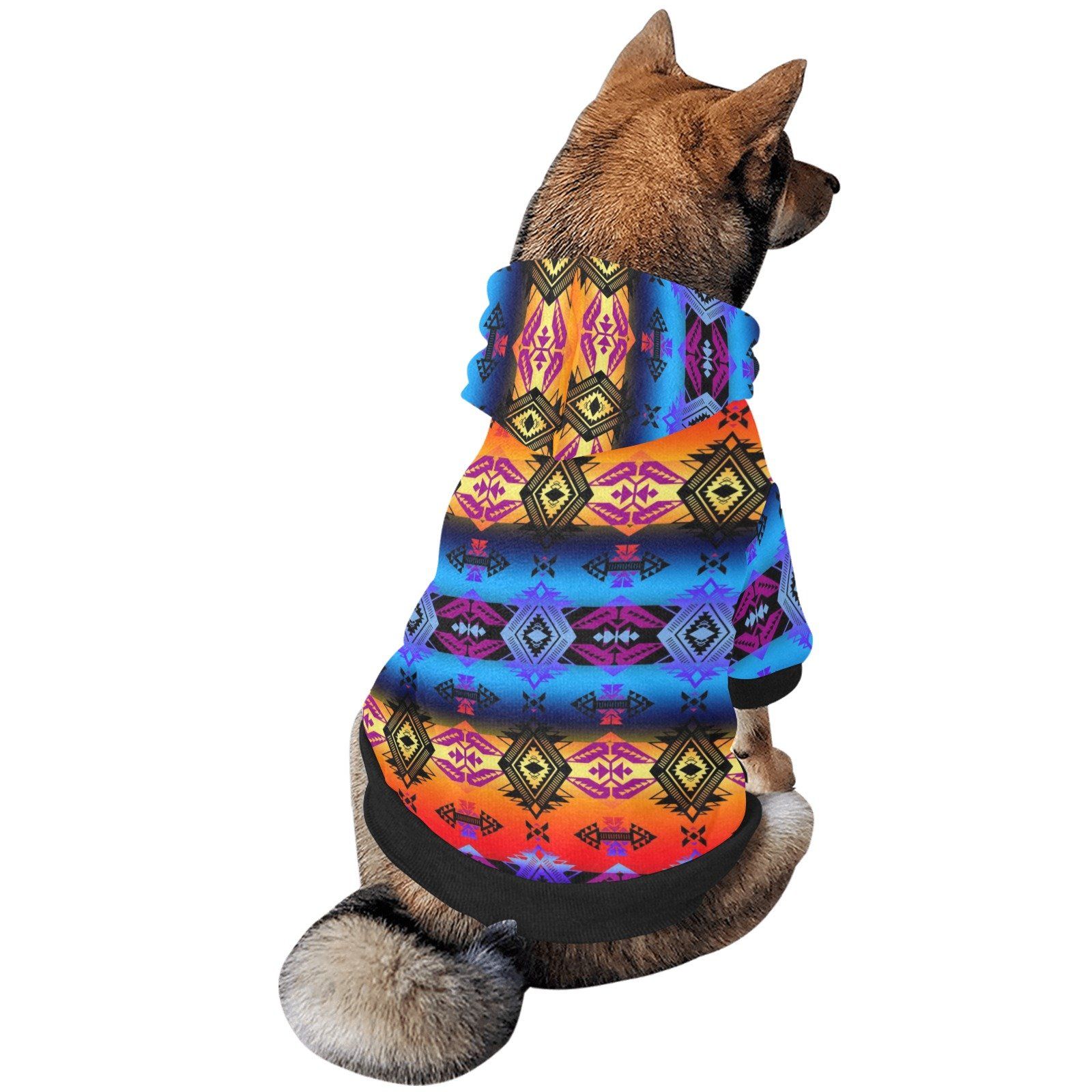 Sovereign Nation Sunset Pet Dog Hoodie Pet Dog Hoodie e-joyer