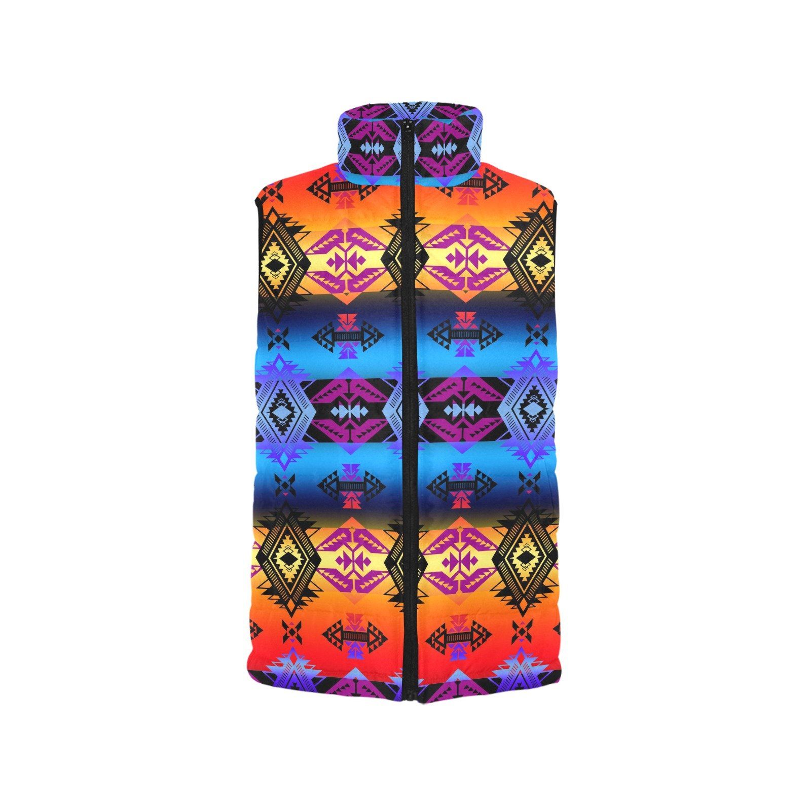 Sovereign Nation Sunset Women's Padded Vest Jacket (Model H44) Women's Padded Vest Jacket (H44) e-joyer