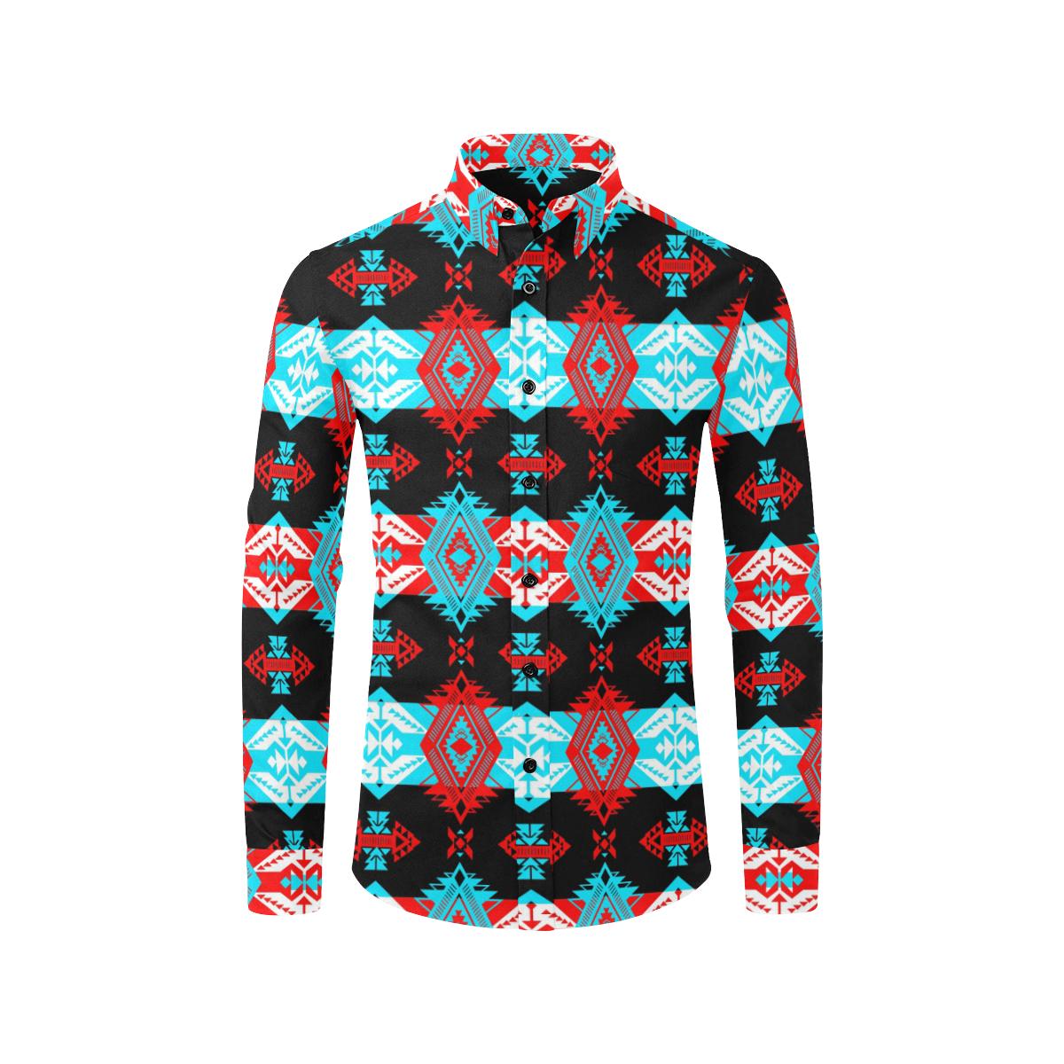 Sovereign Nation Trade Blanket v2 Men's All Over Print Casual Dress Shirt (Model T61) Men's Dress Shirt (T61) e-joyer