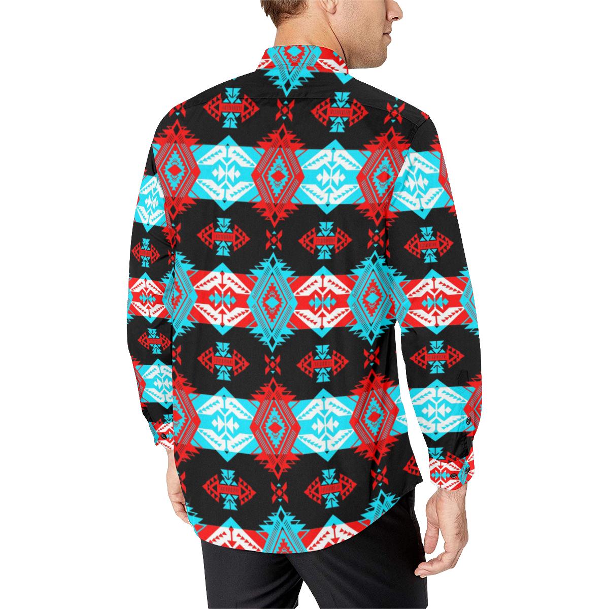 Sovereign Nation Trade Blanket v2 Men's All Over Print Casual Dress Shirt (Model T61) Men's Dress Shirt (T61) e-joyer