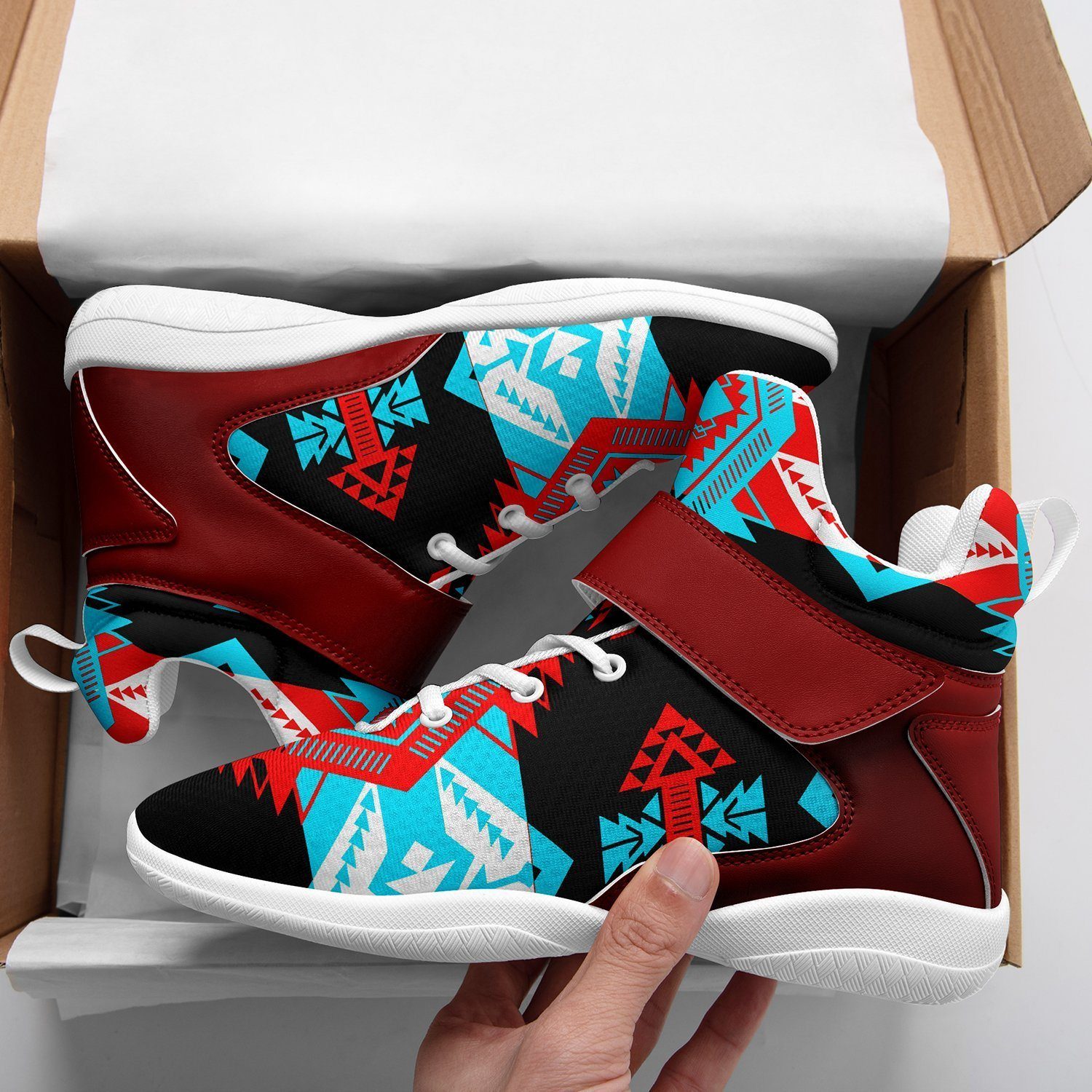 Sovereign Nation Trade Ipottaa Basketball / Sport High Top Shoes - White Sole 49 Dzine