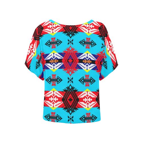 Sovereign Nation Women's Batwing-Sleeved Blouse T shirt (Model T44) Women's Batwing-Sleeved Blouse T shirt (T44) e-joyer