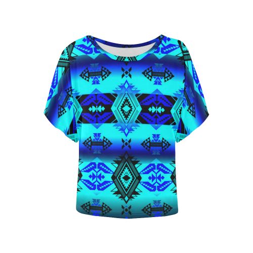 Soveriegn Nation Midnight Women's Batwing-Sleeved Blouse T shirt (Model T44) Women's Batwing-Sleeved Blouse T shirt (T44) e-joyer