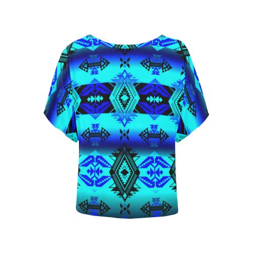 Soveriegn Nation Midnight Women's Batwing-Sleeved Blouse T shirt (Model T44) Women's Batwing-Sleeved Blouse T shirt (T44) e-joyer