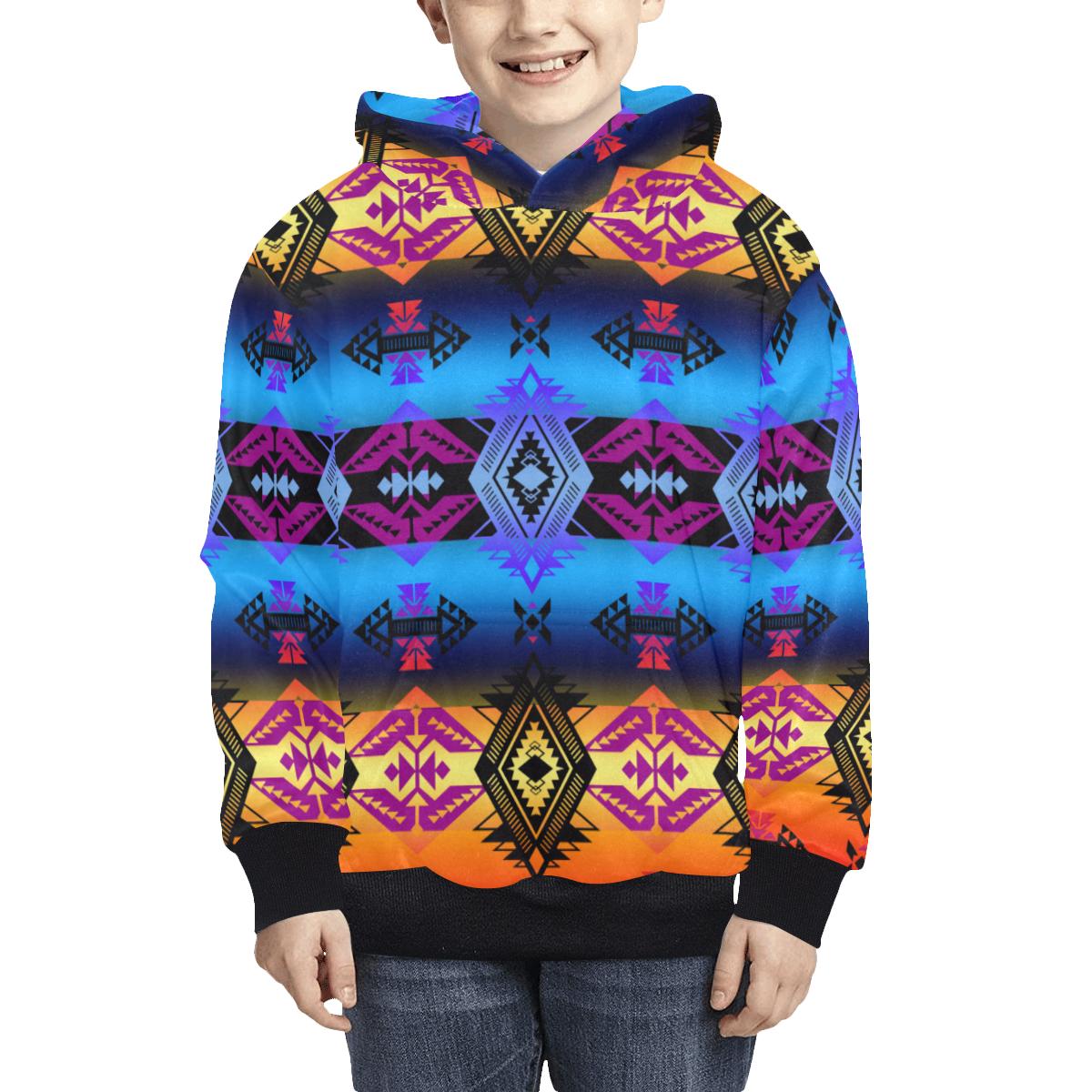 Soveriegn Nation Sunset Kids' All Over Print Hoodie (Model H38) Kids' AOP Hoodie (H38) e-joyer