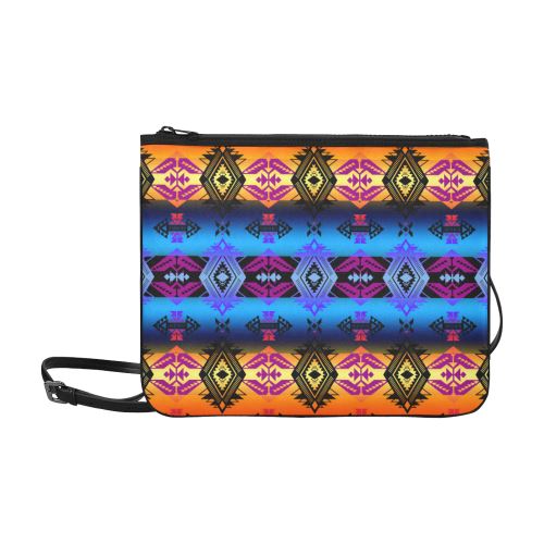 Soveriegn Nation Sunset Slim Clutch Bag (Model 1668) Slim Clutch Bags (1668) e-joyer