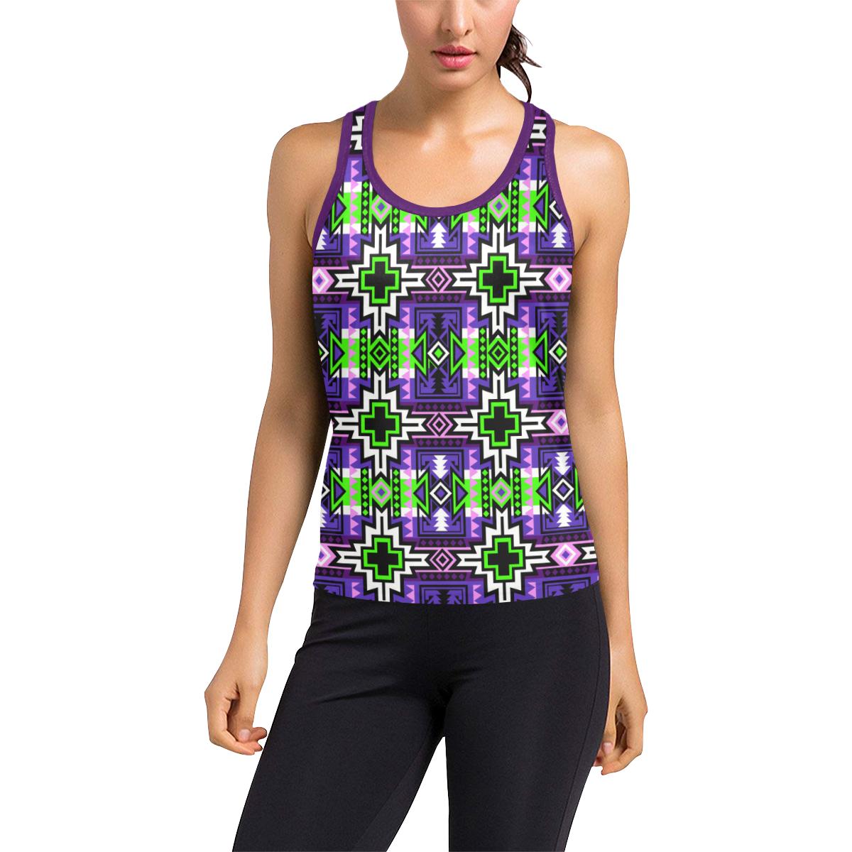 Star Blanket Moon Shadow Women's Racerback Tank Top (Model T60) Racerback Tank Top (T60) e-joyer