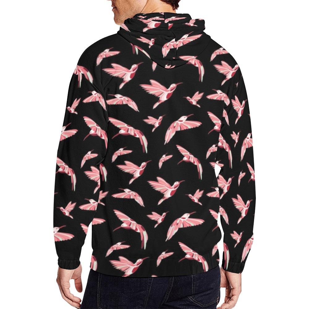 Strawberry Black All Over Print Full Zip Hoodie for Men (Model H14) All Over Print Full Zip Hoodie for Men (H14) e-joyer