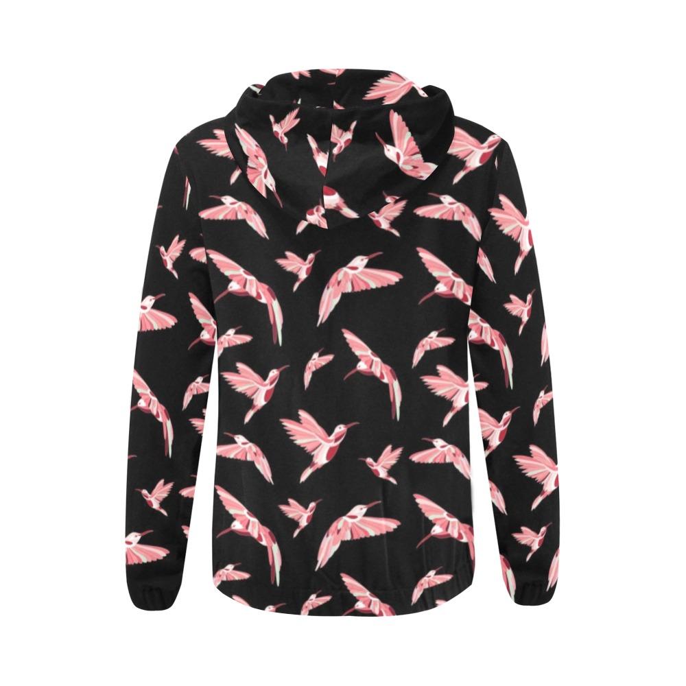 Strawberry Black All Over Print Full Zip Hoodie for Women (Model H14) All Over Print Full Zip Hoodie for Women (H14) e-joyer