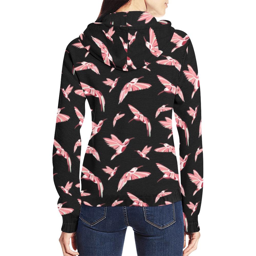 Strawberry Black All Over Print Full Zip Hoodie for Women (Model H14) All Over Print Full Zip Hoodie for Women (H14) e-joyer