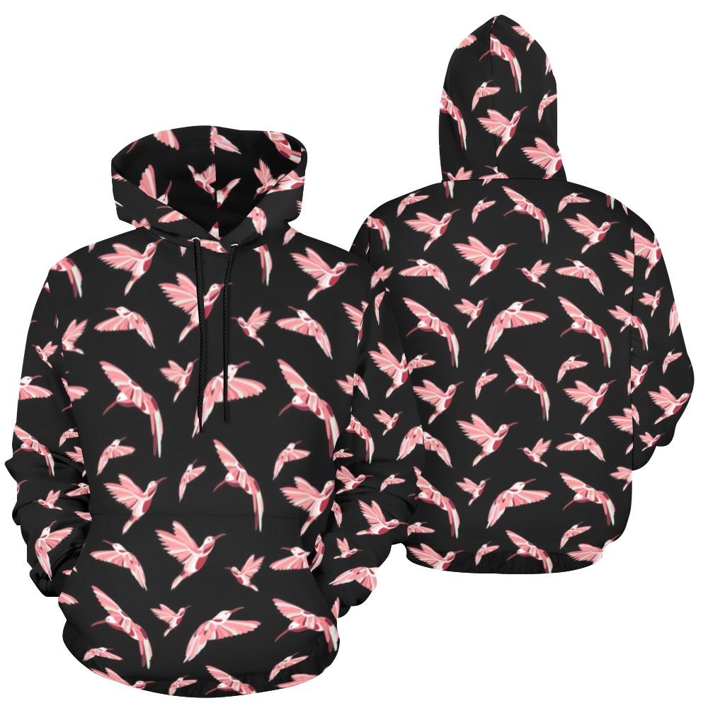 Strawberry Black All Over Print Hoodie for Women (USA Size) (Model H13) All Over Print Hoodie for Women (H13) e-joyer