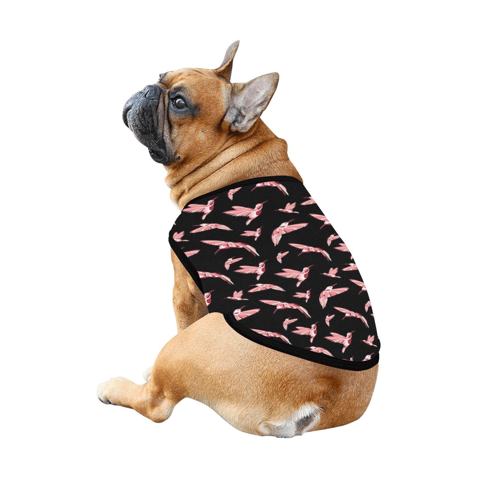 Strawberry Black All Over Print Pet Tank Top Pet Tank Top e-joyer
