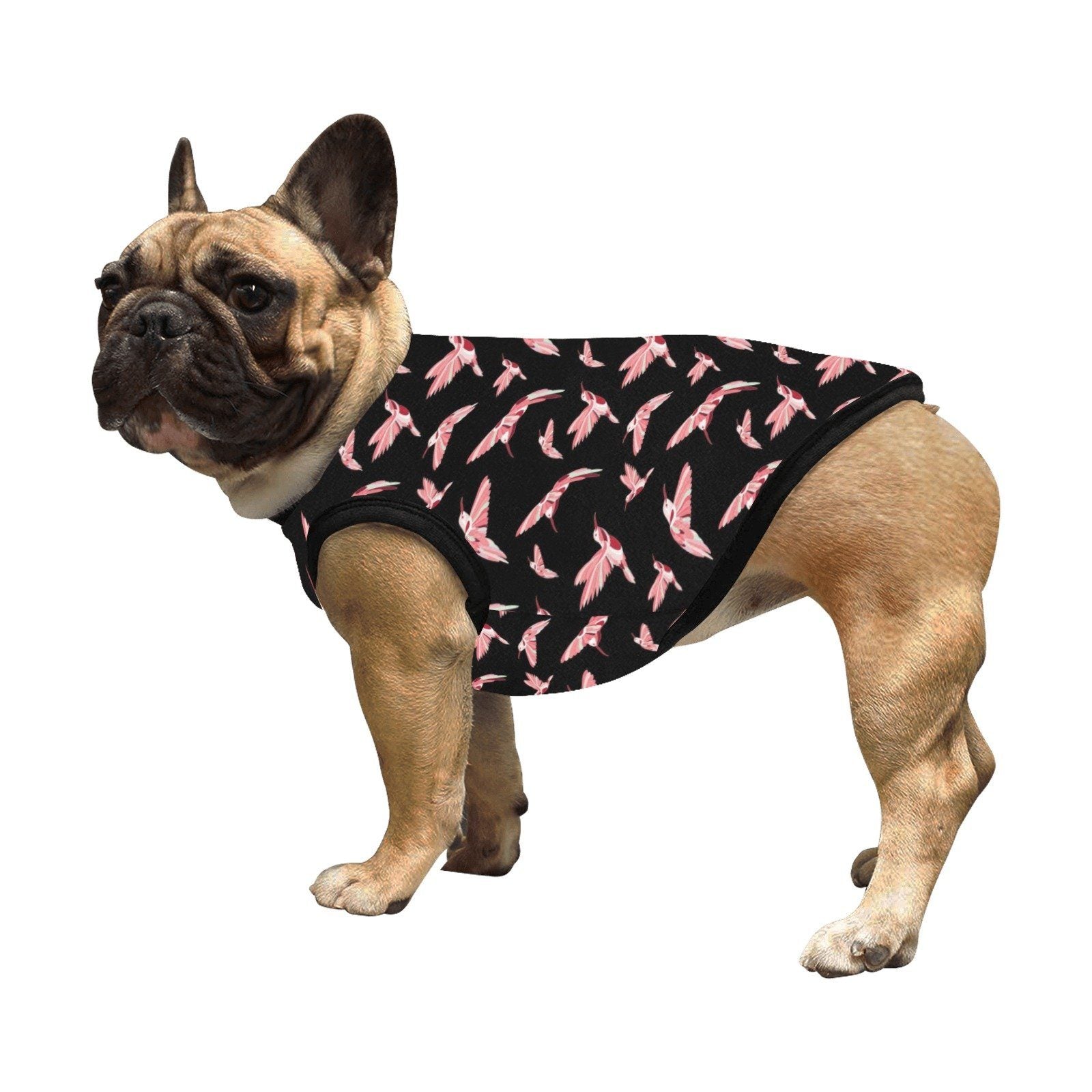 Strawberry Black All Over Print Pet Tank Top Pet Tank Top e-joyer