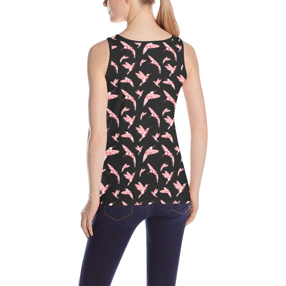 Strawberry Black All Over Print Tank Top for Women (Model T43) All Over Print Tank Top for Women (T43) e-joyer
